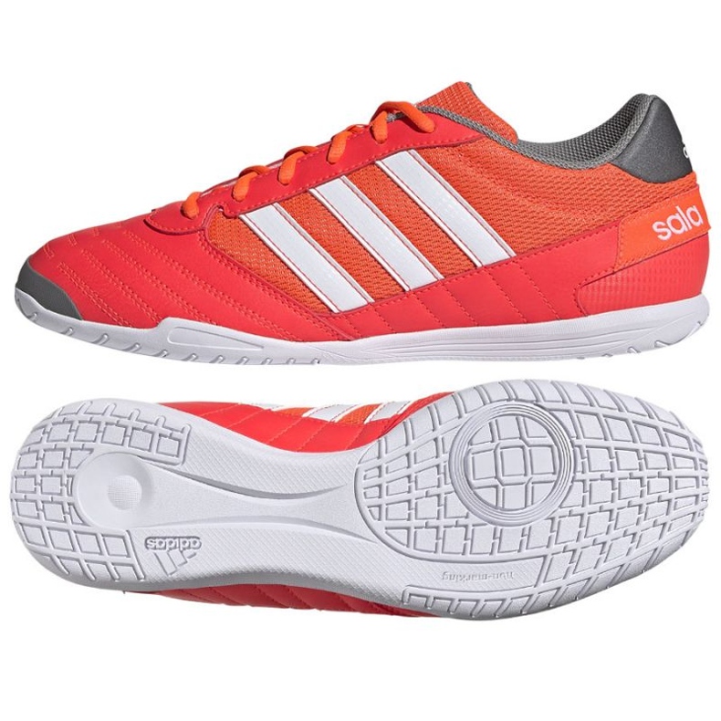 Chaussures de foot Adidas Super Sala In M GV7593 rouge oranges et rouges