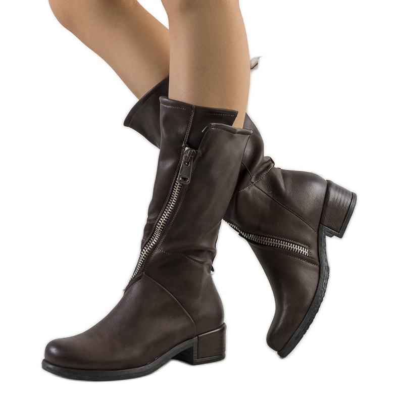 PA1 Bottes Castel marron brun