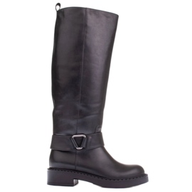 Marco Shoes Bottes avec une tige plus large noir