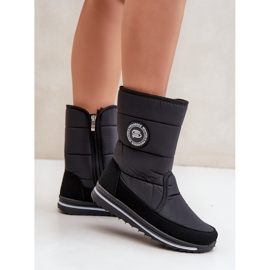 Bottes de neige pour femme avec fermeture éclair Progress PROGJ-21-09 Noir