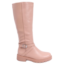 BM Bottes cavalières femme Khia Nude beige rose BM Bottes cavalières femme Khia Nude beige rose