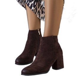BM Bottines marron sur le poteau Silas brun