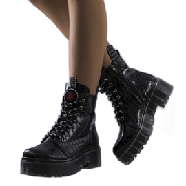 Bottines femme Aldino noires le noir