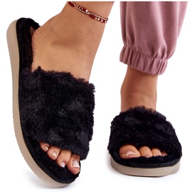 Accueil Chaussons Chaussons Avec Fourrure Inblu EK-05-014 Noir le noir