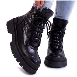 Sergio Leone Bottes Femme Sur La Plateforme Noir Nerina