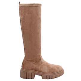 BM Boots en daim à semelle épaisse Cards Kaki
