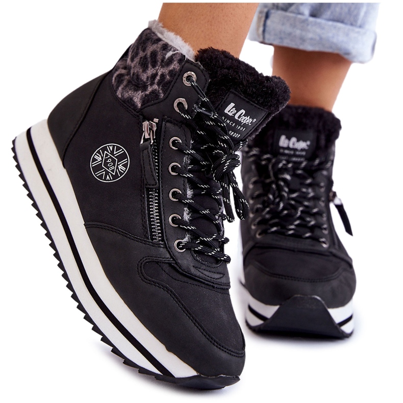 Bottes chaudes noires pour femmes Lee Cooper LCJ-22-31-1448 le noir