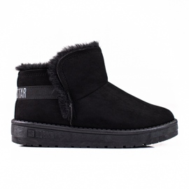 Bottes de neige courtes pour femmes en daim noir Big Star KK274622 le noir