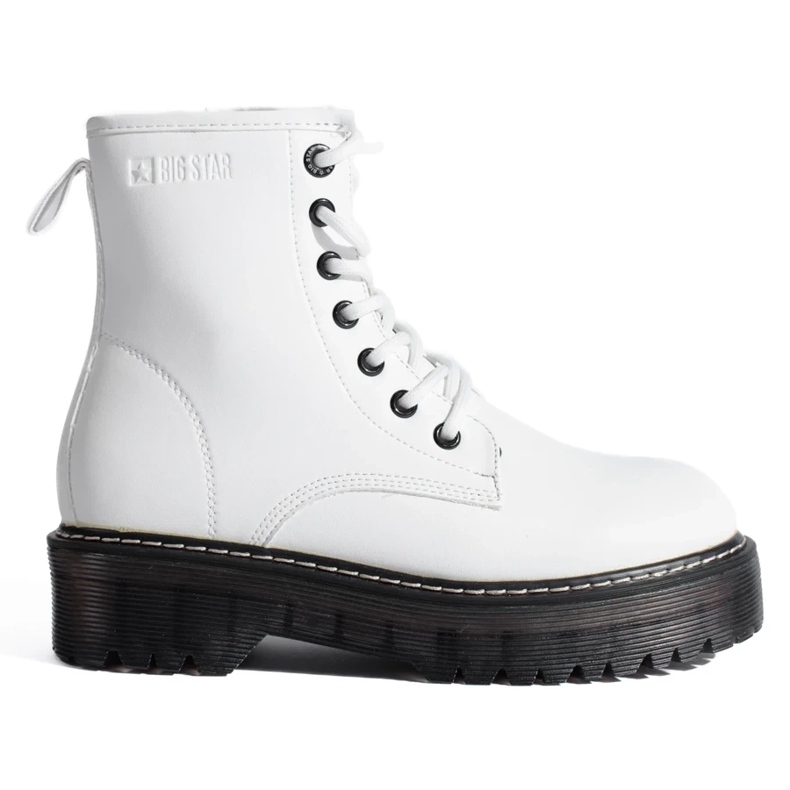 Bottes à lacets blanches pour femmes Big Star KK274536