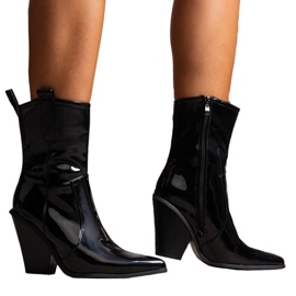 Bottes noires vernies Milva