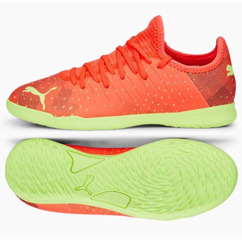 Chaussures de foot Puma Future Z 4.4 It Jr 107018 03 orange oranges et rouges