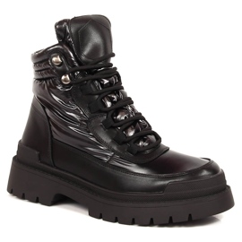 Bottes Sergio Leone noires isolées noires pour femme