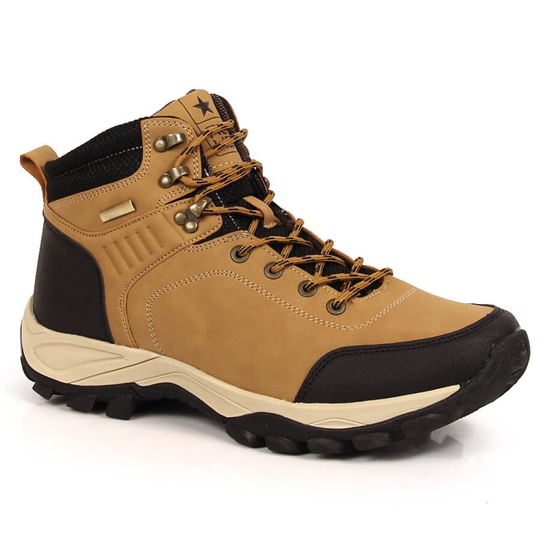 News Chaussures trekking homme hautes isolantes camel brun