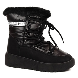 Bottes de neige Filippo à lacets, chaudes, noires pour femmes le noir Bottes de neige Filippo à lacets, chaudes, noires pour femmes le noir