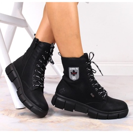 Bottes confortables imperméables pour femmes noires Rieker X3410-00