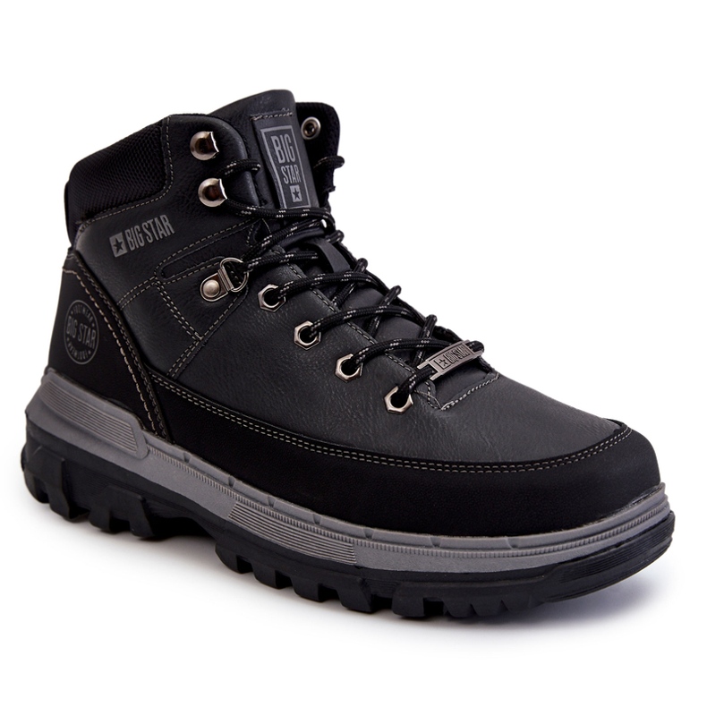 Bottes pour hommes en mousse à mémoire de forme Big Star KK174120 Noir le noir