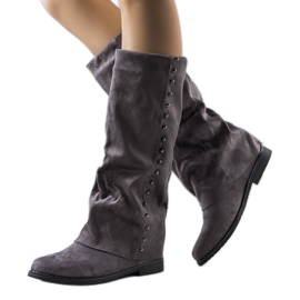 Bottines compensées grises Balbin