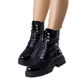 BM Bottines Kenzie noires vernies