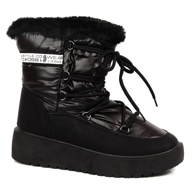 Bottes de neige chaudes à lacets Filippo W PAW400A le noir