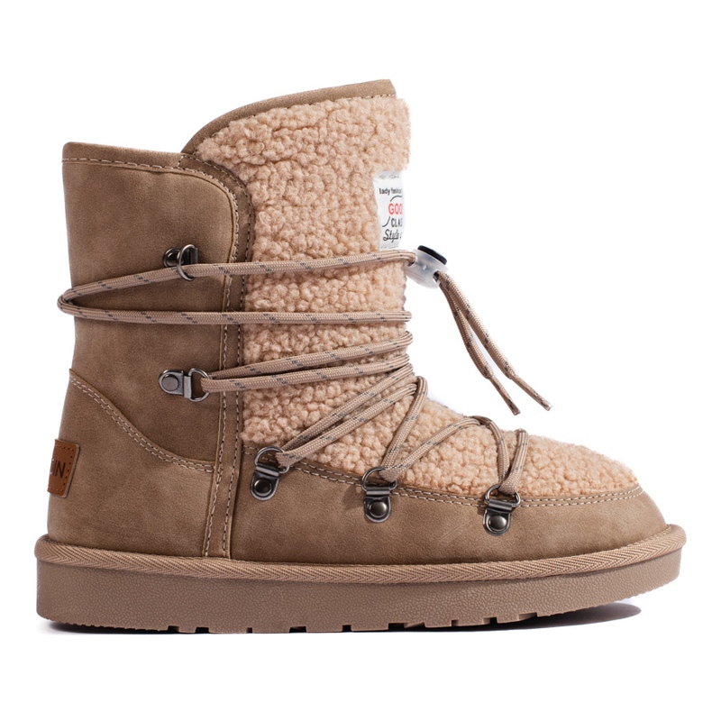 Bottes de neige femme shelovet beige chaud