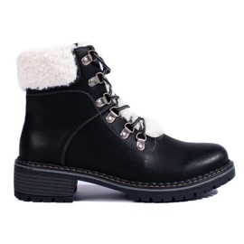 Boots femme noires en peau de mouton