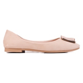 Ballerines en daim beige