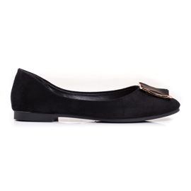 Ballerines en daim noir le noir