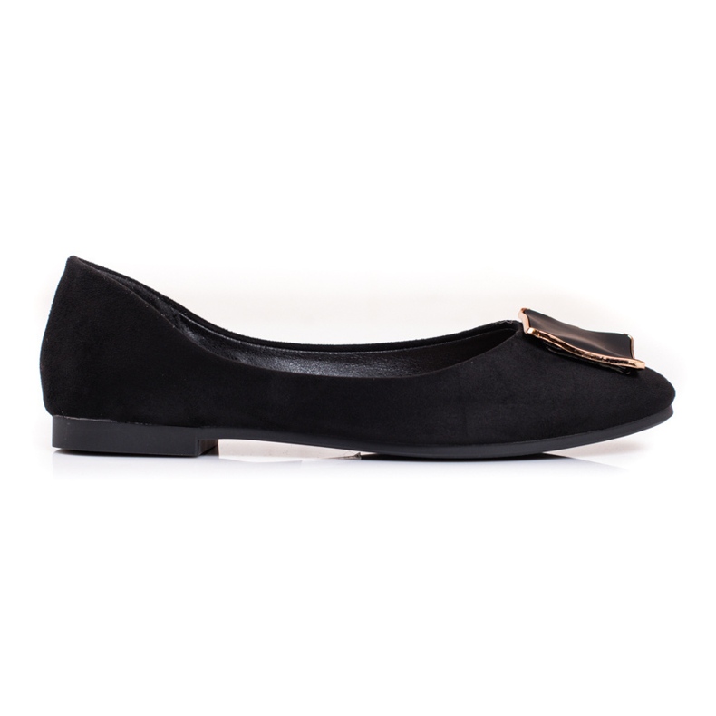 Ballerines en daim noir le noir