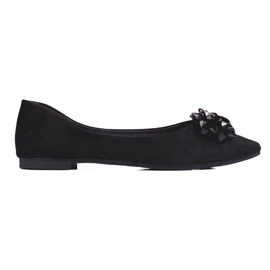 Ballerines femme avec cristaux shelovet noir