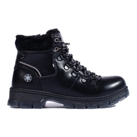 Bottes de randonnée shelovet en cuir écologique noir