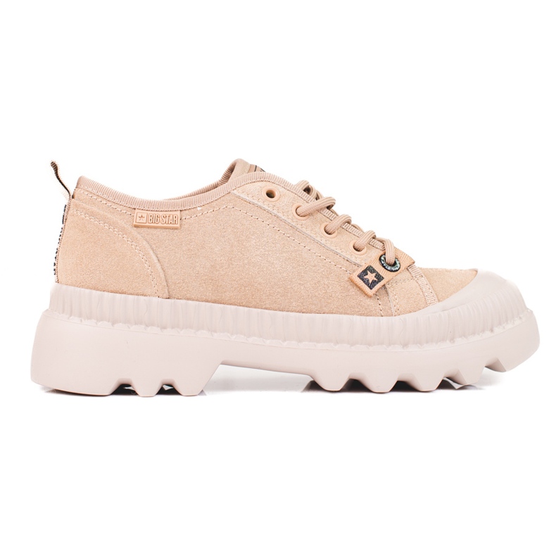 Baskets en cuir pour femme Big Star KK274511BE beige Baskets en cuir pour femme Big Star KK274511BE beige