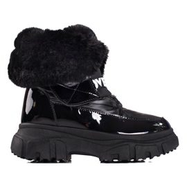 Bottes de neige femme avec élastique le noir