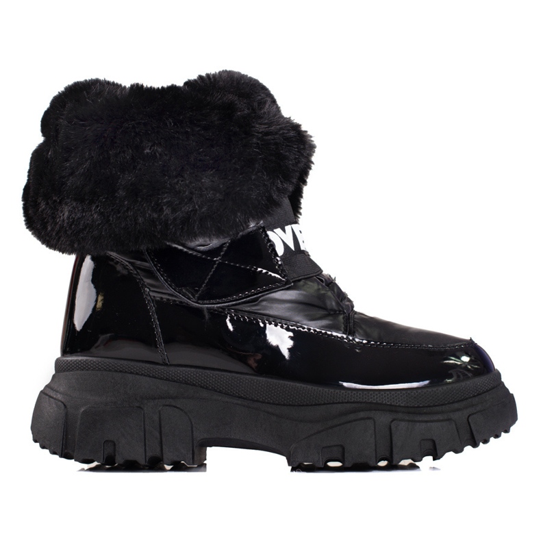 Bottes de neige femme avec élastique le noir