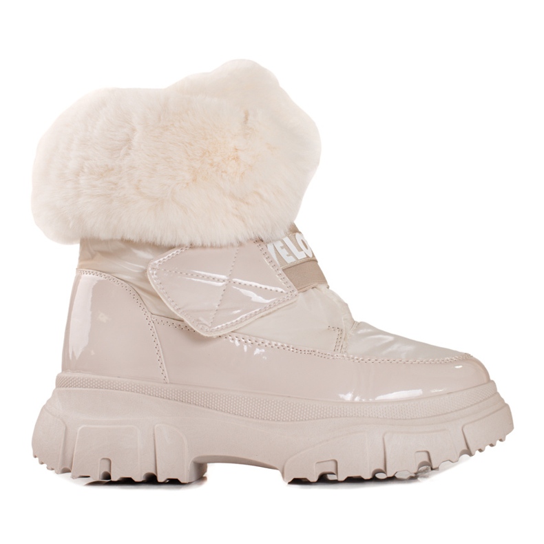 Bottes de neige femme avec élastique shelovet beige