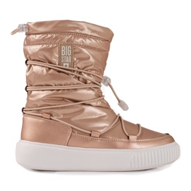 Bottes de neige isolées dorées pour femmes Big Star KK274194 rose Bottes de neige isolées dorées pour femmes Big Star KK274194 rose