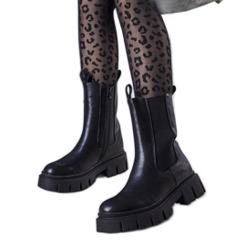 Evento Bottes noires sur une grosse semelle Kaydence le noir
