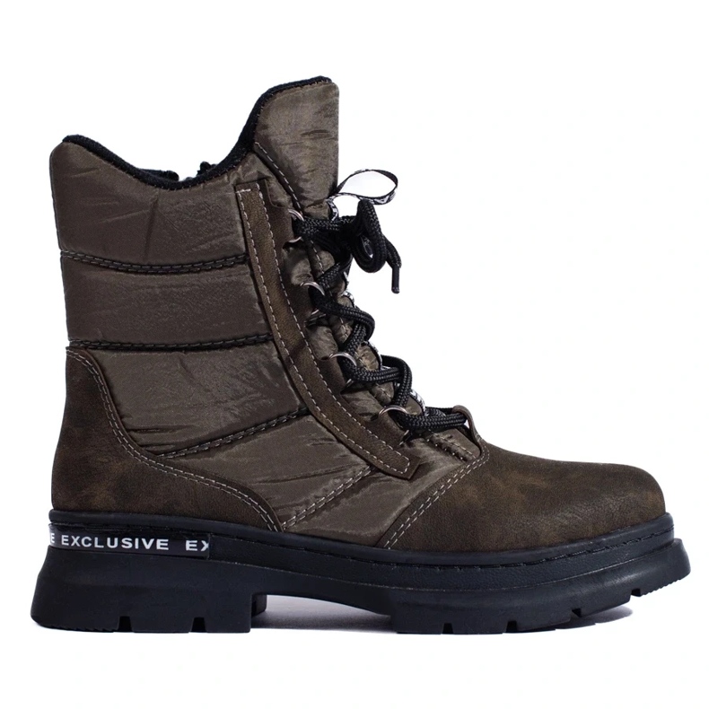 Bottes de neige à lacets pour femmes vert
