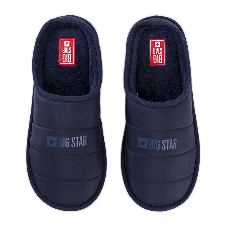 Big Star Chaussons isolés homme bleu marine KK174360