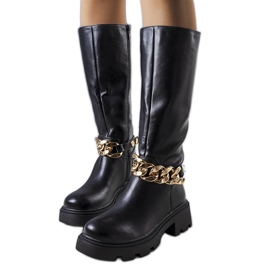 Bottes isolées noires de Cortino