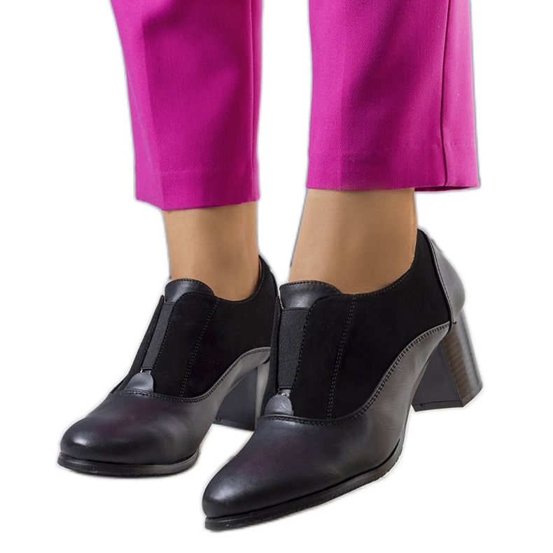 BM Chaussures à lacets noires sur le poteau Corder le noir BM Chaussures à lacets noires sur le poteau Corder le noir