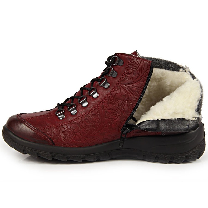 Bottes pour femmes bordeaux Rieker L7144-35