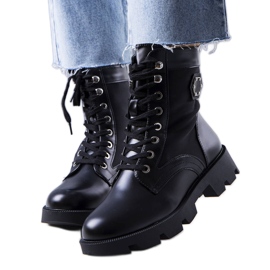 BM Bottes isolées noires d'Orozo le noir