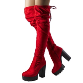 BM Bottines en daim rouge Westley