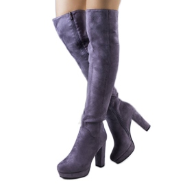 PA1 Boots en daim gris sur le post Titus