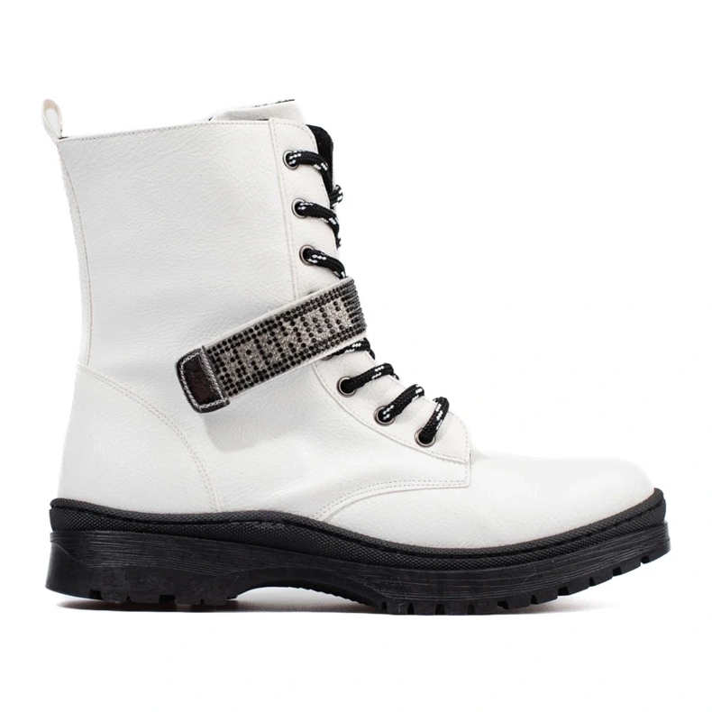 W. Potocki Bottes fille Potocki avec cristaux blanche