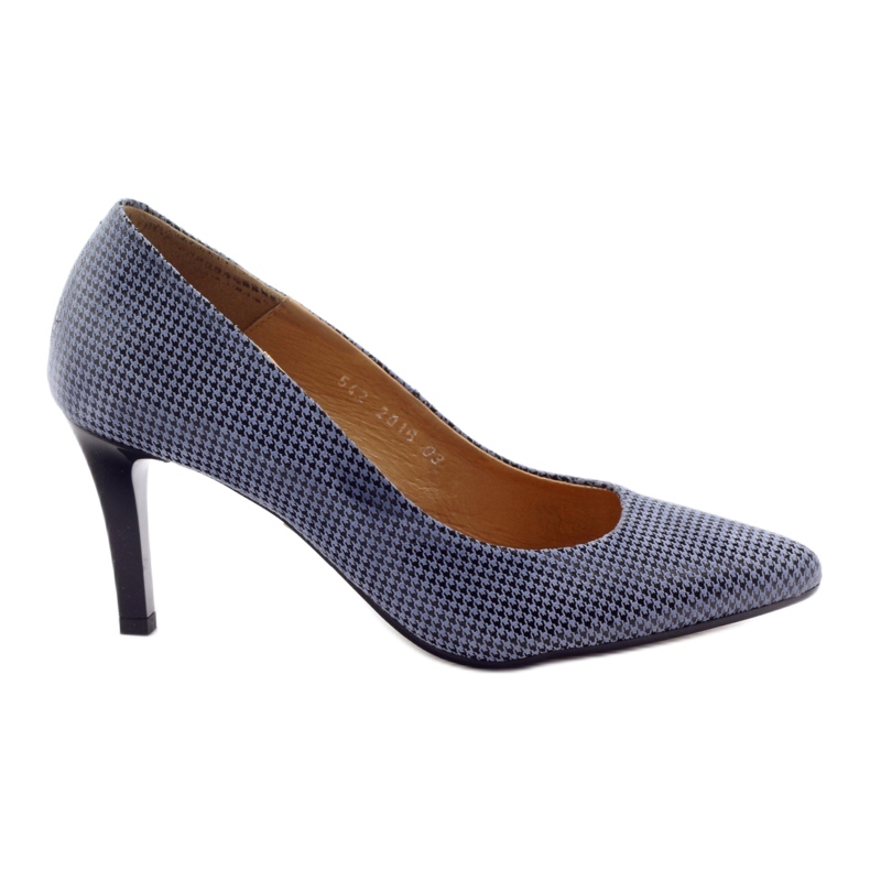 Espinto 542 à carreaux pour femme le noir bleu gris