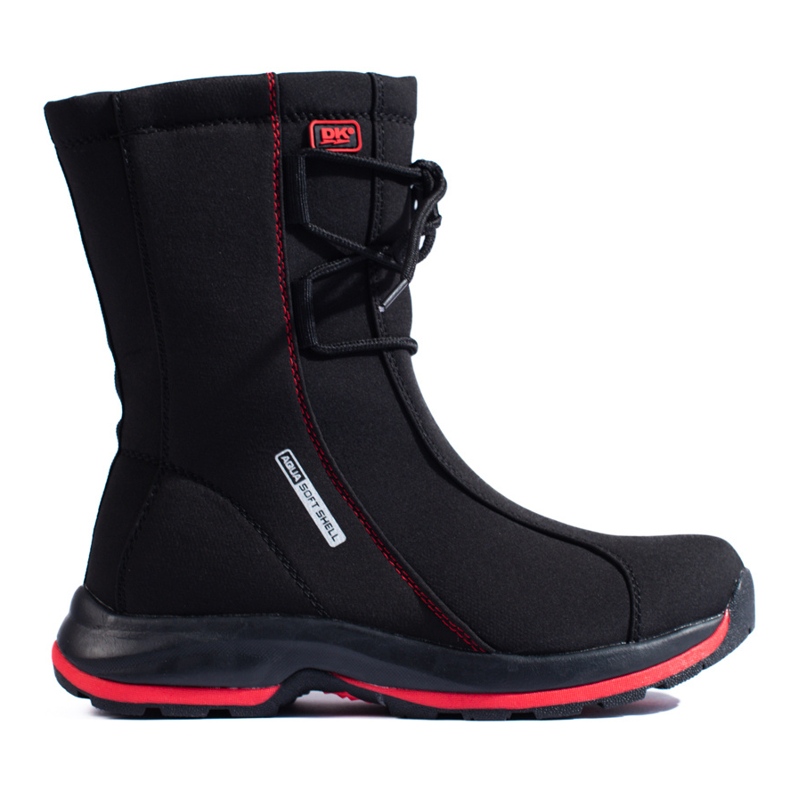 Chaussures de trekking femme avec un manteau en peau de mouton DK le noir