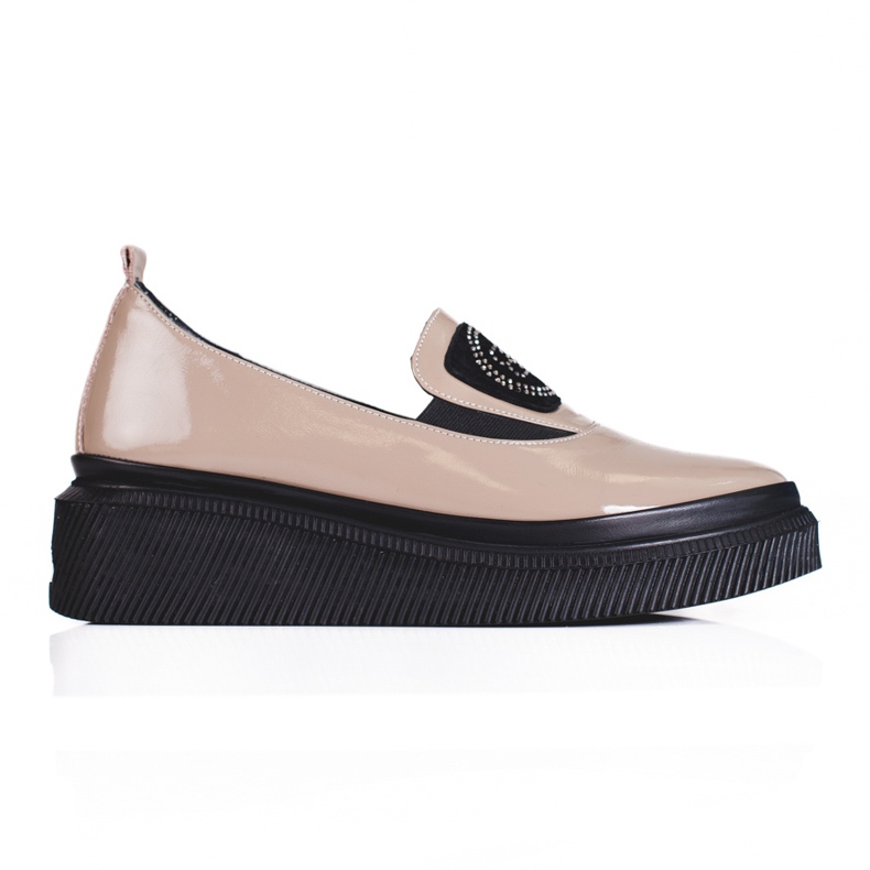 Chaussures Shelovet en cuir pour femmes beige