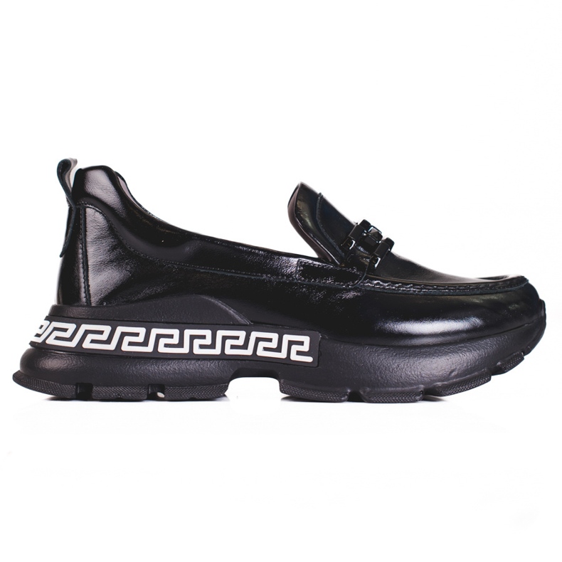 Chaussures noires pour femmes en cuir Shelovet le noir