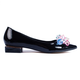 Escarpins femme Shelovet à talons bas noir